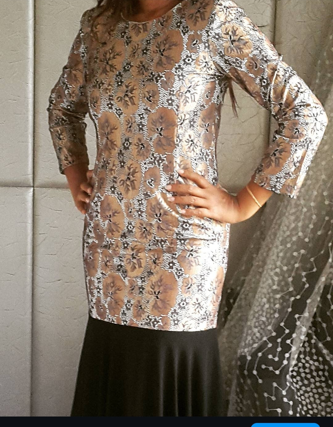 Full length mermaid gown, size S