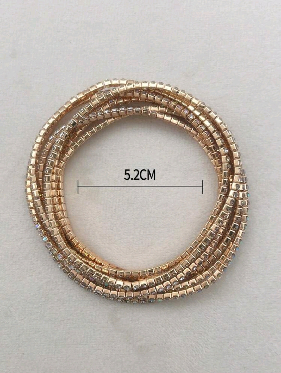 Crystal Stretchies, Gold multicolour, 8 per pack