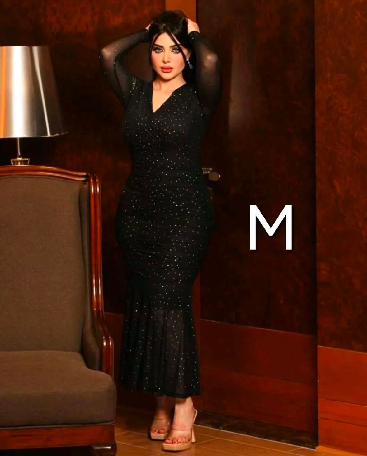 Black Sequin Dress M