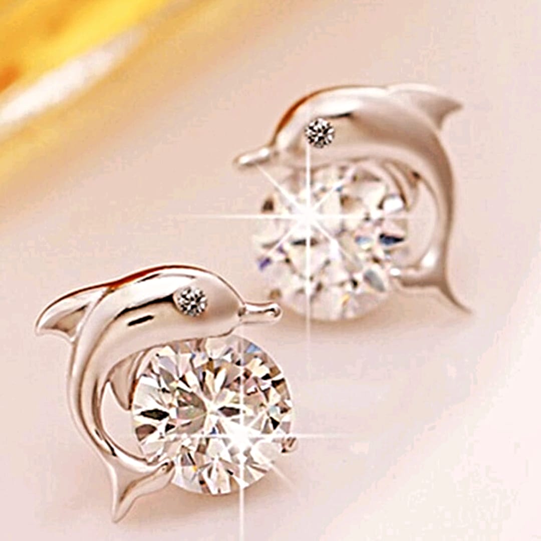 Silver Dolphin Earrings