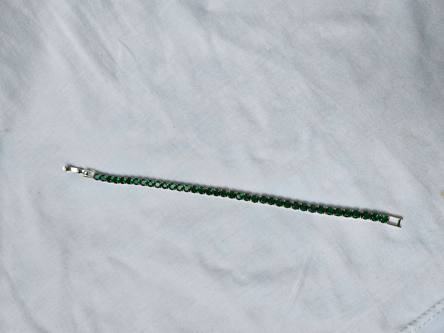 Bracelet - Green Swarovski Crystals