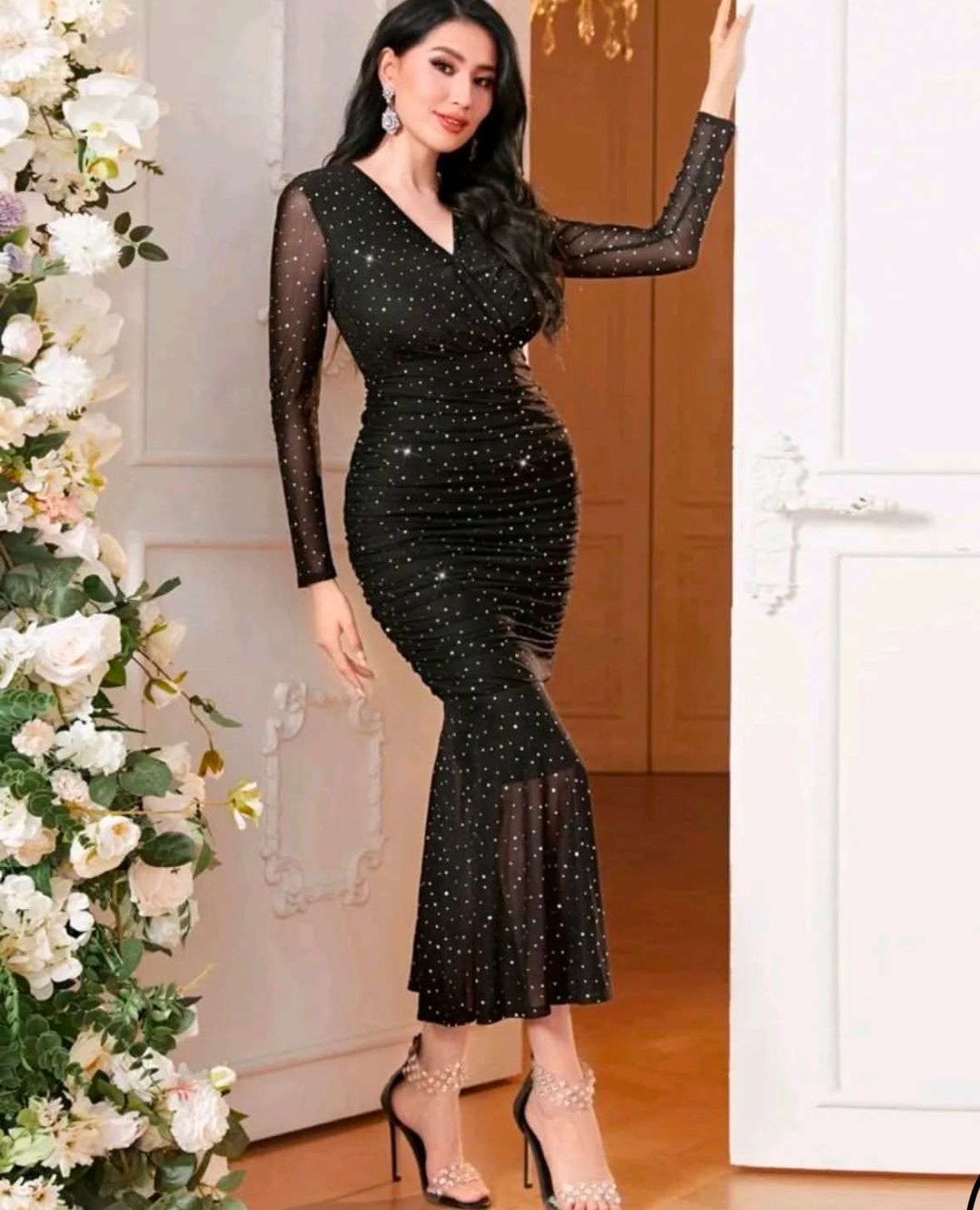 Black Sequin Dress M
