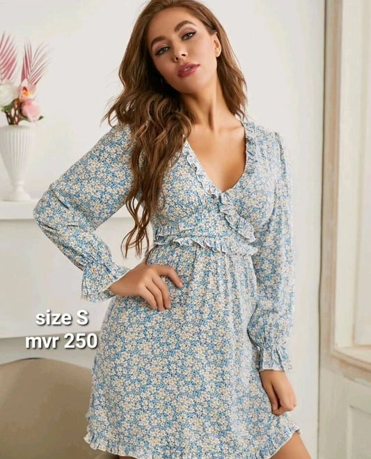 Cotton Frills Dress, size S