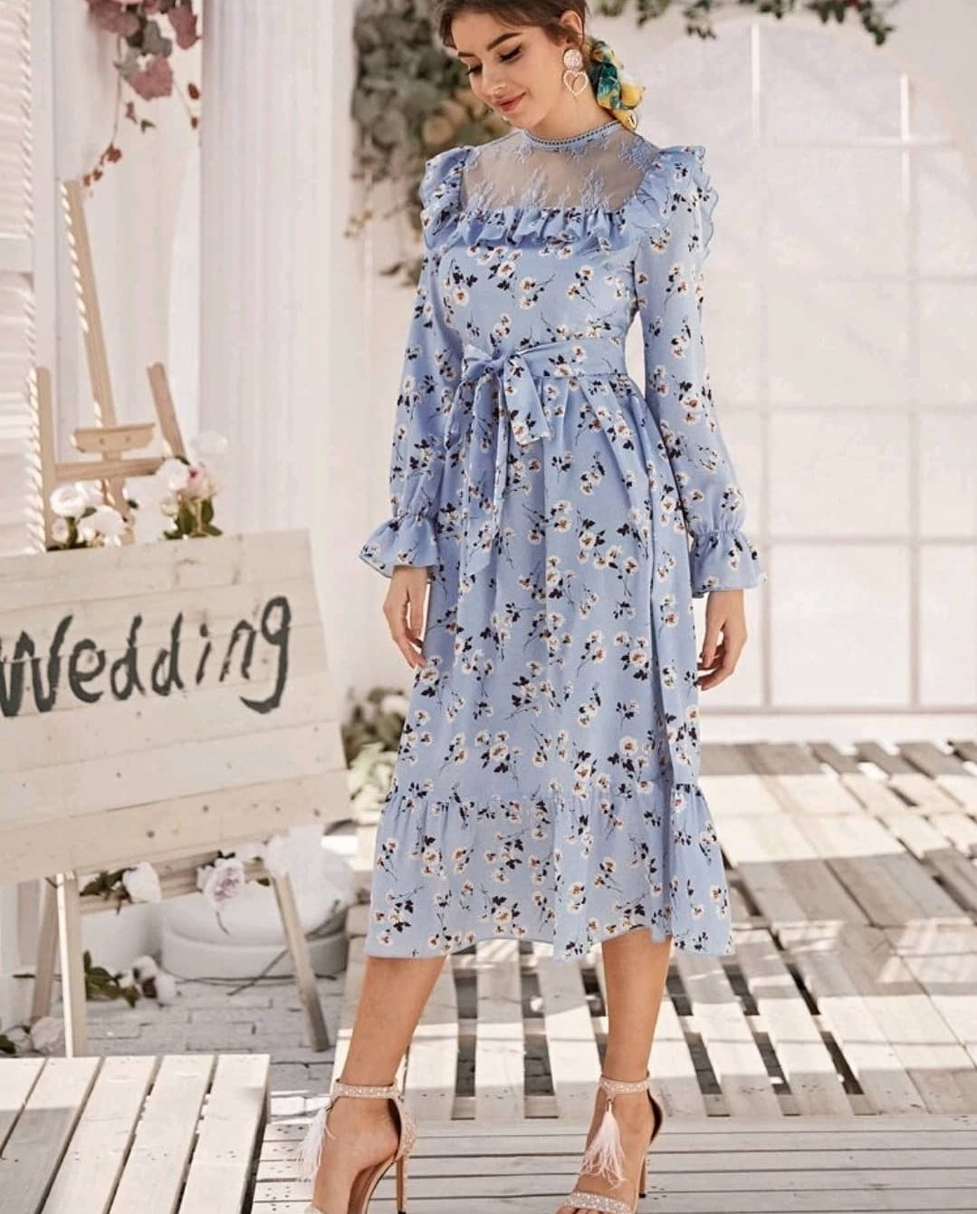 Flowery dress, size S