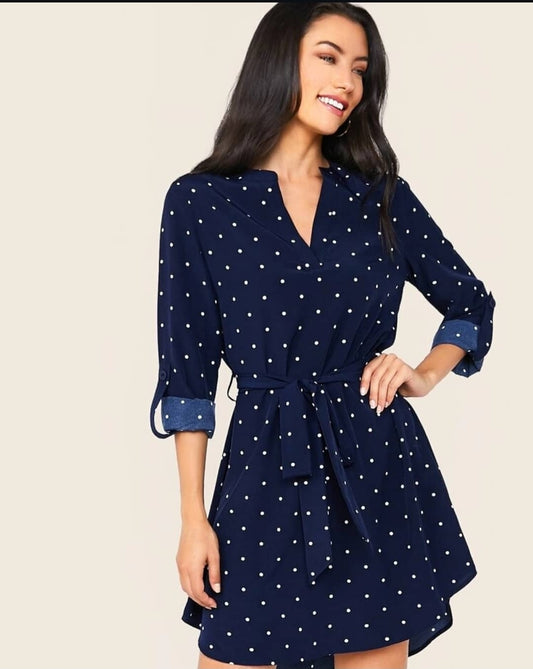 Polka dot long top