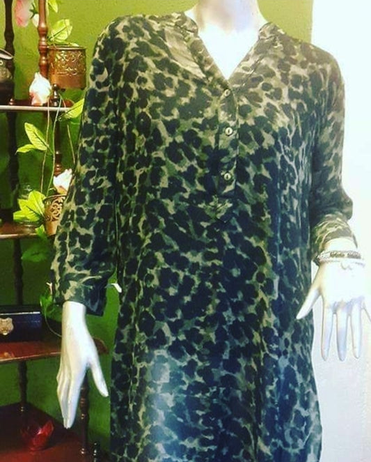 Chiffon long top, size L