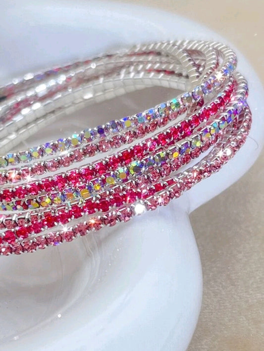 Crystal Stretchies, Pink, 8 per pack