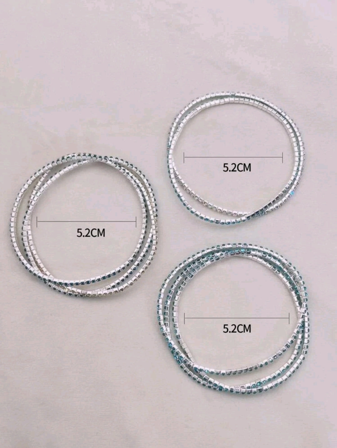 Crystal Stretchies, Blue, 8 per pack