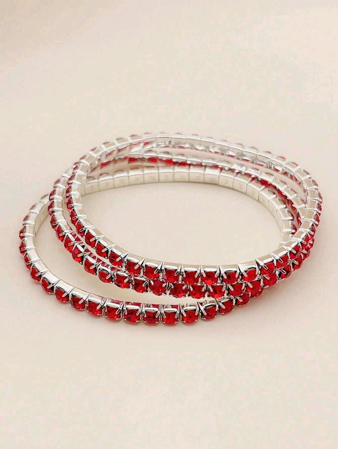 Crystal Stretchies, Red, 3 per pack