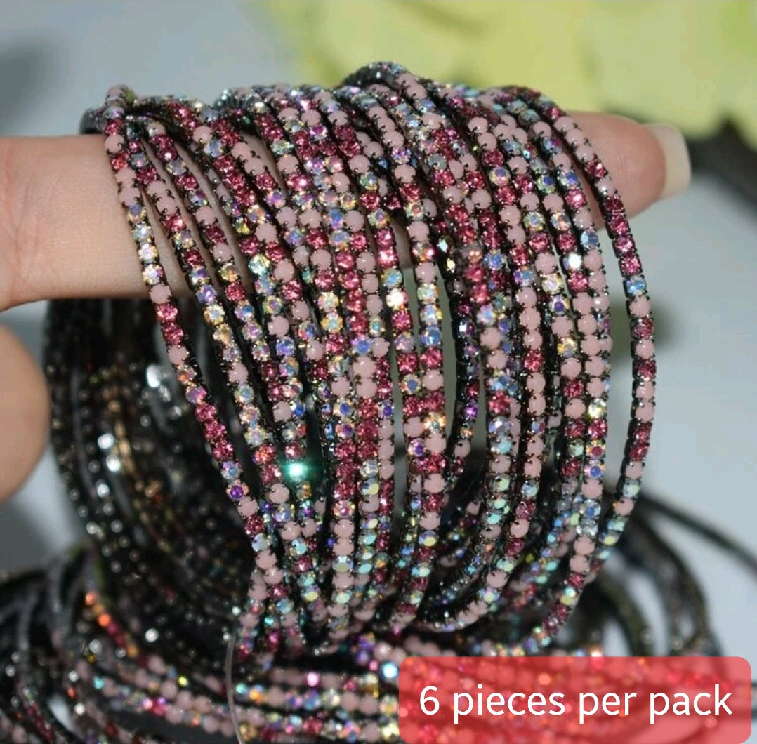 Crystal Stretchies, Medieval Dusty, 6 per pack