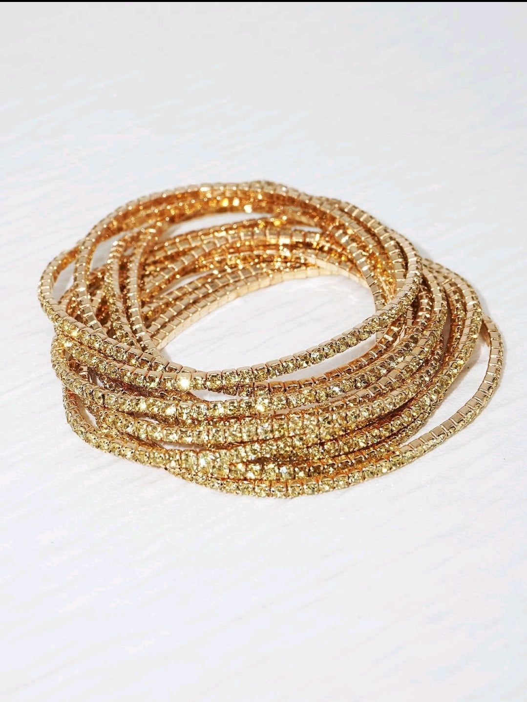 Crystal Stretchies, Gold, 12 per pack