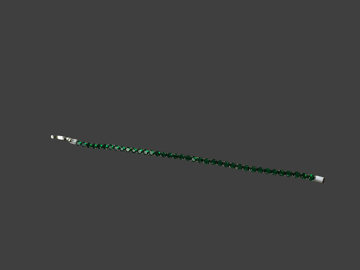 Bracelet - Green Swarovski Crystals