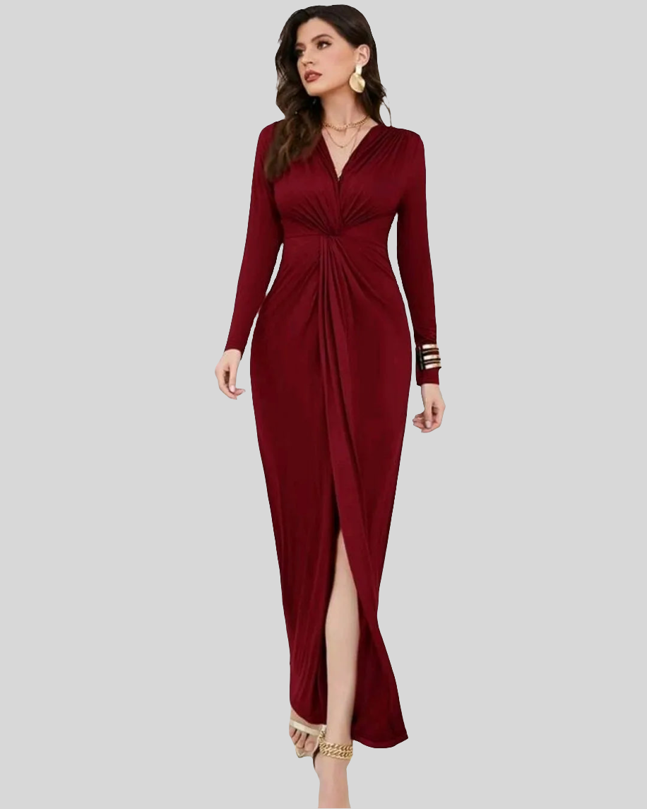 Dress,S, colour Reddish maroon