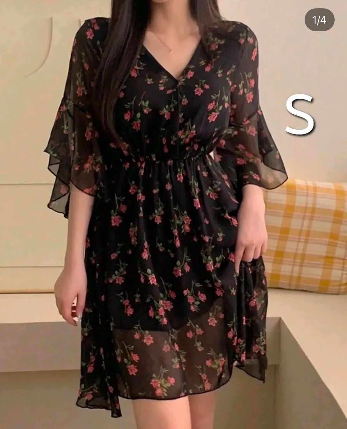 Floral Dress Black