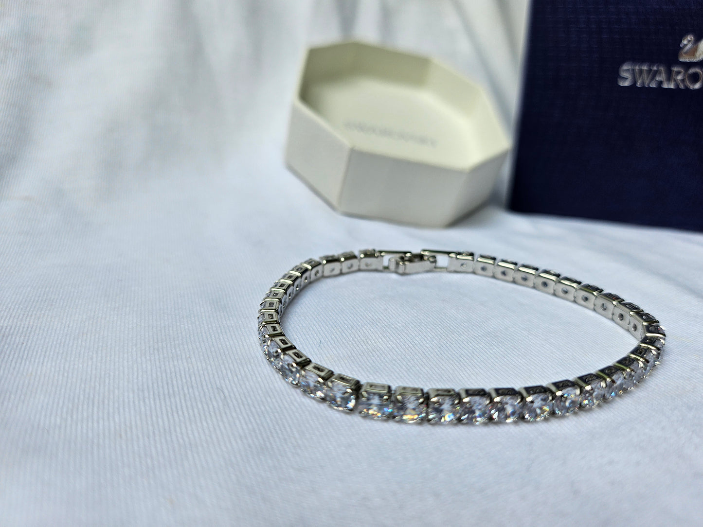 Bracelet - Rhodium & swarovski crystal