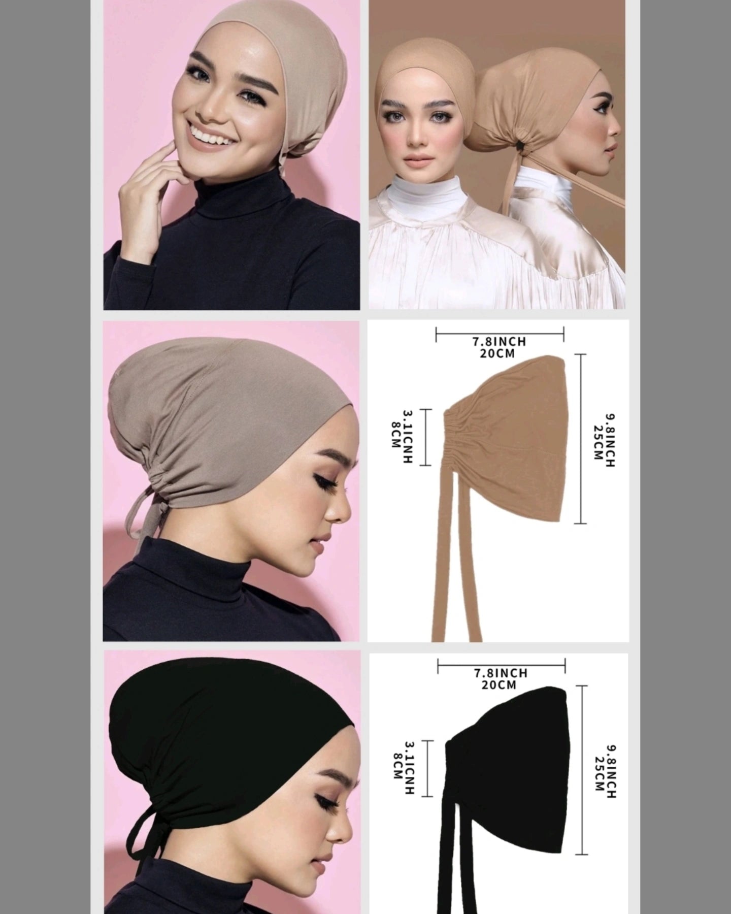 Head Scarf Burga Bonnet