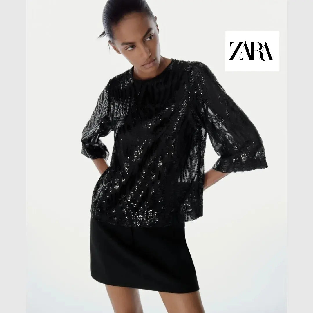 ZARA sequin top
