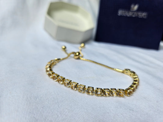 Bracelet - Yellow Gold & SWAROVSKI crystals.