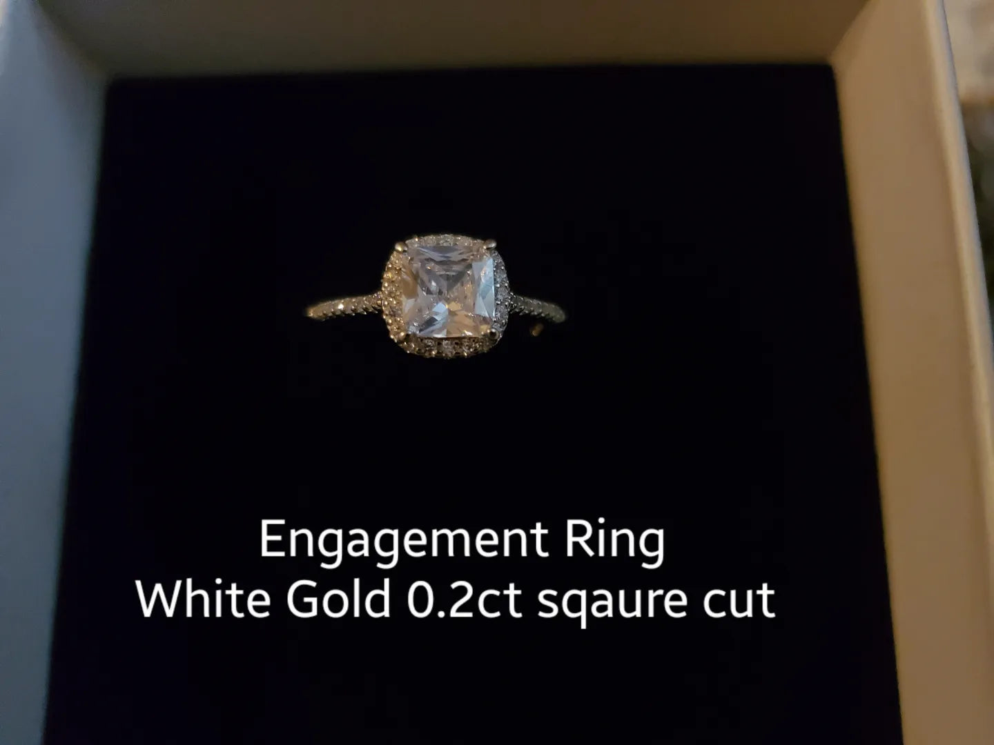 White Gold Ring Engagement Wedding Ring