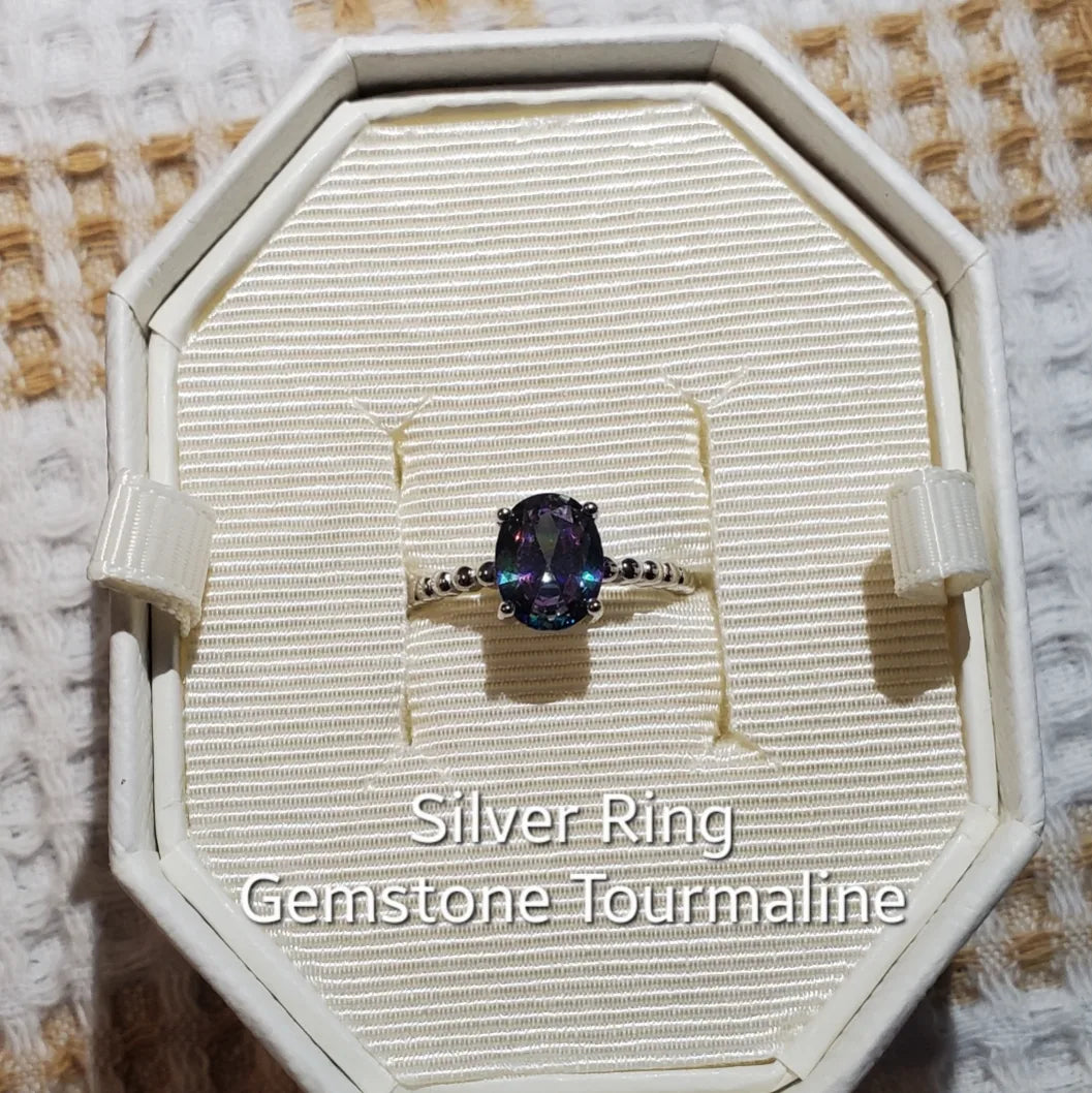 Silver Ring with Tourmaline